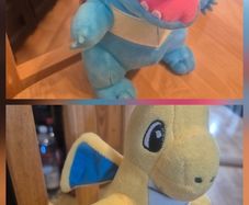 2 Small  Pokemon Plush - todadile  + dragonite
