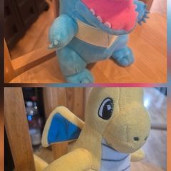 2 Small  Pokemon Plush - todadile  + dragonite