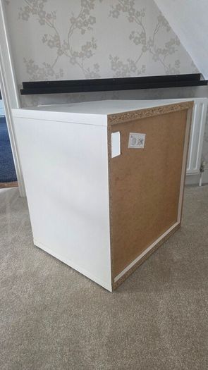 White IKEA BESTA Frame Storage Unit