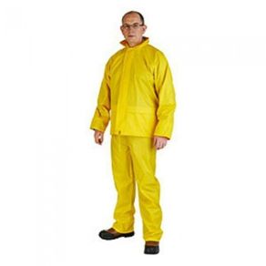 Graft Gear Yellow Waterproof Work Rain Suit - Jacket + Over Trousers - Large Size - 2-Piece Set - 5221