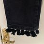 Next Black Straight Leg Jeans with Tassles Image 8