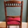Six oak dining chairs set Victorian antique Image 9