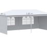 6x3m Gazebo Marquee Party Tent Pavilion White with 4 Sides Image 4