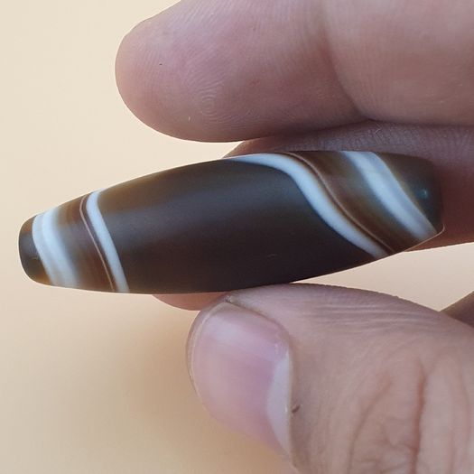 Vintage Yemeni Suliemani Natural Eye Agate Bead Amulet
