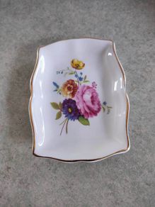 Rare find FINE BONE CHINA Ashleydale ENGLAND vintage small dish bone china, trinket dish, English bone china.
