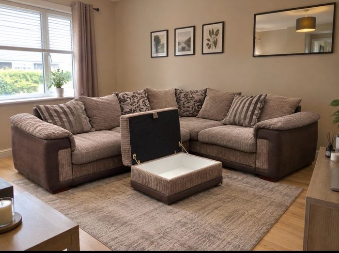 Large Brown  DFS  corner sofa