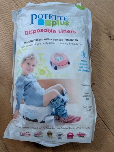 Potette Plus portable potty and disposable liners