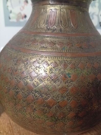 antique Indian brass lota  over
