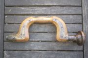 Antique Beech And Brass Brace