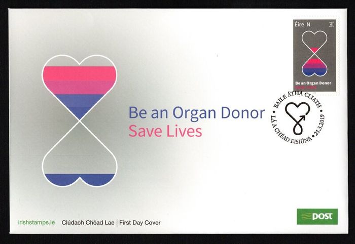 2019 Ireland Irish Organ Donation Commemorative Stamp An Post First Day Cover (FDC)