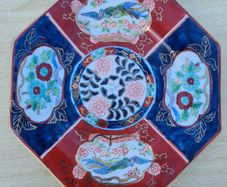 Traditional Japanese Imari-style ceramic plate