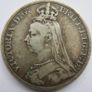 1889 Silver Crown Coin - British Queen Victoria Jubilee Head Image 2