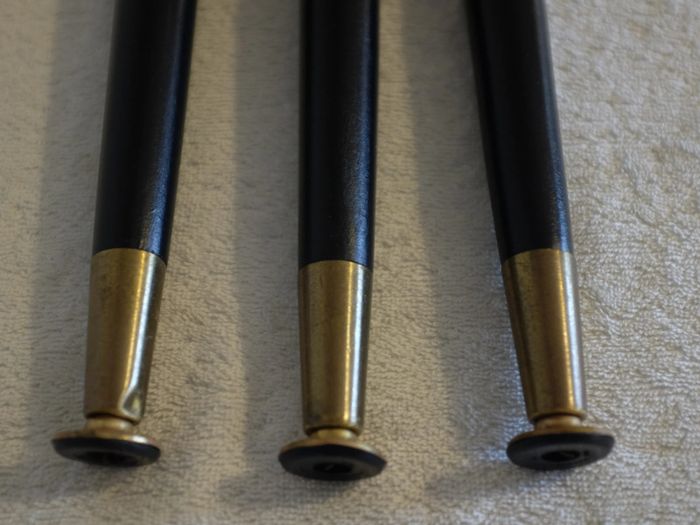 Furniture Legs Set of 3 Mid-Century Black Lacquer