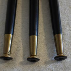 Furniture Legs Set of 3 Mid-Century Black Lacquer