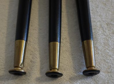 Furniture Legs Set of 3 Mid-Century Black Lacquer