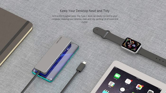 Wavlink USB-C Travel Universal Mini Dock USB Hub & HDMI UHD/4K@30Hz & TF/SD Card Reader & PD Power Adapter (UHP3407) (Brand New/Warranty)