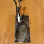 Nuts and bolts sculpture "Diver" - Handmade ornament figurine. Scuba Diver & fish - Vintage Ornament Image 2