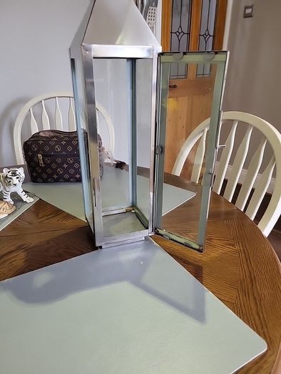 Lantern  tall stainless steel