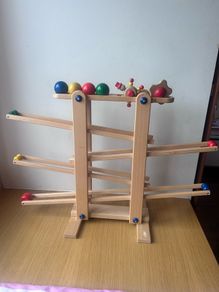 wooden ball marble run