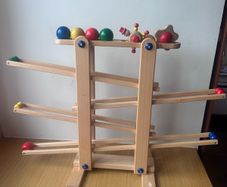wooden ball marble run