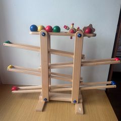 wooden ball marble run