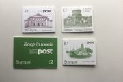 Irish stamps, 4 Definitive booklets, architecture series