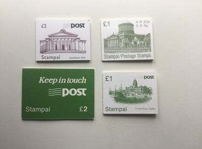 Irish stamps, 4 Definitive booklets, architecture series
