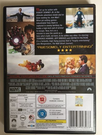 Iron Man (Marvel) [2008] Robert Downey Jr [Movie DVD]