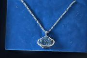 Silver Pendant With Blue Stone