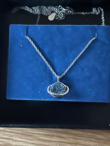 Silver Pendant With Blue Stone