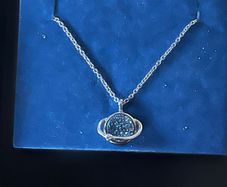 Silver Pendant With Blue Stone