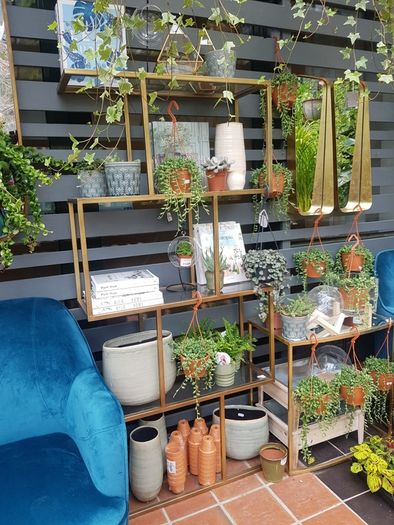 Avoca Gold Metal and Glass Display Shelf