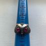 Vintage Silver Owl Ring With Red Stone Eyes Image 6