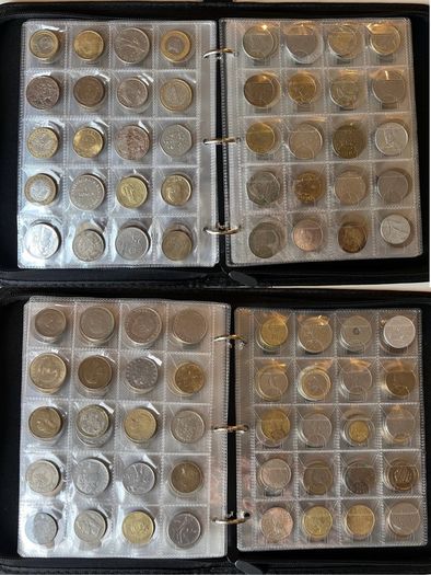 Coins collection foreign unknown 300 coins in album