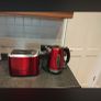 Red kitchen appliance bundle Image 2