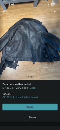 faux leather jacket - zara