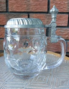 Vintage Original Bubble Glass "Haku" Beer Stein