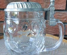 Vintage Original Bubble Glass "Haku" Beer Stein