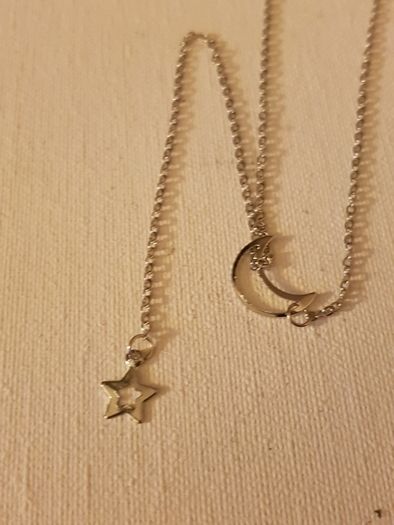 Moon and star necklace