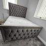 New Classic Upholstered Bed Frame Single, Double & King Size Options Image 7