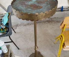Antique brass stand
