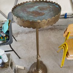 Antique brass stand