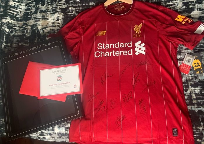 Reluctantly selling my Liverpool Official Club Shop Multi Signed 19/20 Premiership Winning NB Jersey