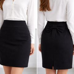 Savida Black Skirt with Bow: Size 10 - lovely for Christmas, dressy or for work in the office
