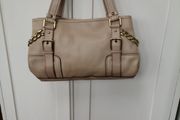 Kenneth Cole Cream Leather Leather Bag