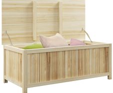 172 Litre Outdoor Storage Box, Wooden terrace Box Garden Storage Container, Natural