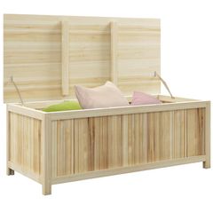 172 Litre Outdoor Storage Box, Wooden terrace Box Garden Storage Container, Natural