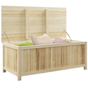 172 Litre Outdoor Storage Box, Wooden terrace Box Garden Storage Container, Natural