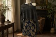 Brand new Dark Grey Semi-Sheer Oversized Knit Top