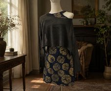 Brand new Dark Grey Semi-Sheer Oversized Knit Top